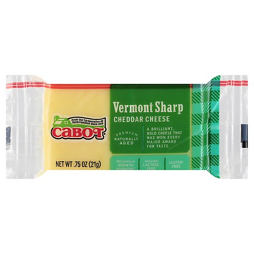 Vermont Sharp Cheddar Cheese .75oz Legacy Wine and Spirits